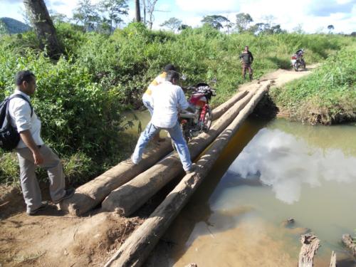 In the eastern DRC you travel by motorbike and a bridge is where you find it